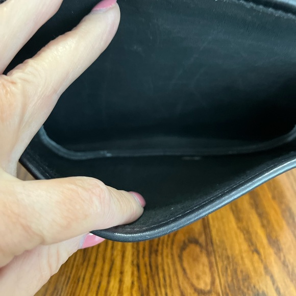 Vintage 70's / 80’s COACH Crossbody Black Leather Saddle Bag Purse 1007 - Picture 6 of 7